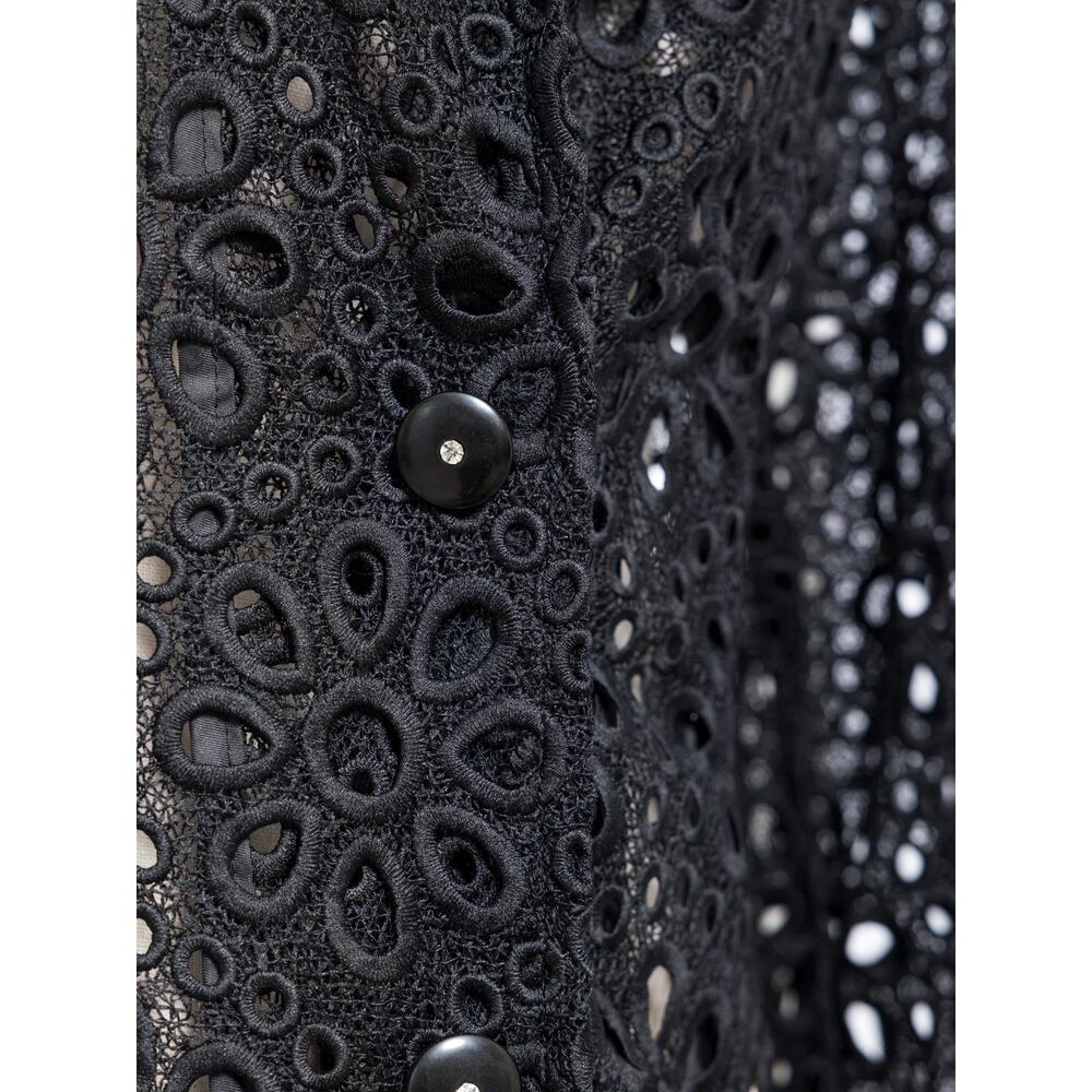 Berek Women's Black Lace Brazer Size L Scalloped Long Sleeve Summer NWT - Picture 5 of 7